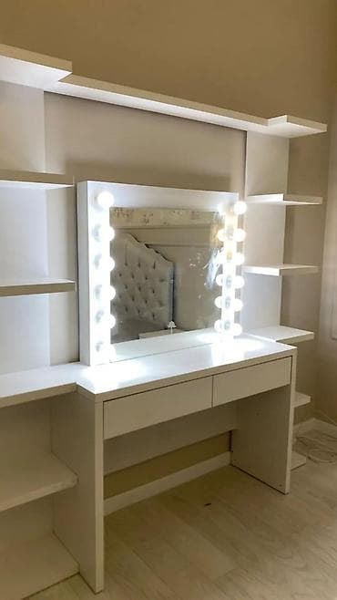 masaüstü işıq: Güzgü Masaüstü, Düzbucaqlı, Makiyaj üçün, Arxa işıqlı — 4