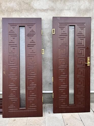 beton panel: Məhsul: Taxta üslubunda dekorativ giriş/otaq qapıları dəsti - Rəng — 1