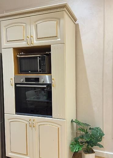 matbax mebeli: Klassik üslubda tam ölçülü mətbəx mebeli dəsti - Rəng: krem + qızılı — 5