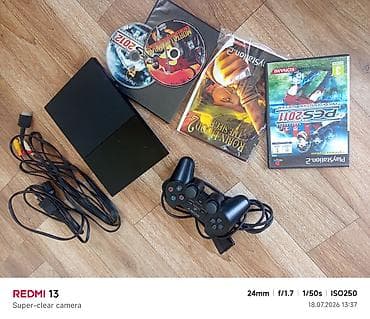 PlayStation 2 Slim komplekti - Konsol: Sony PlayStation 2 Slim (qara — 5