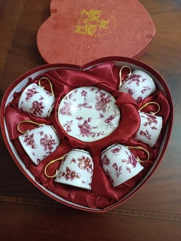 kahla made in gdr: Qəhvə dəsti, Farfor, 6 nəfərlik, Çexiya — 1