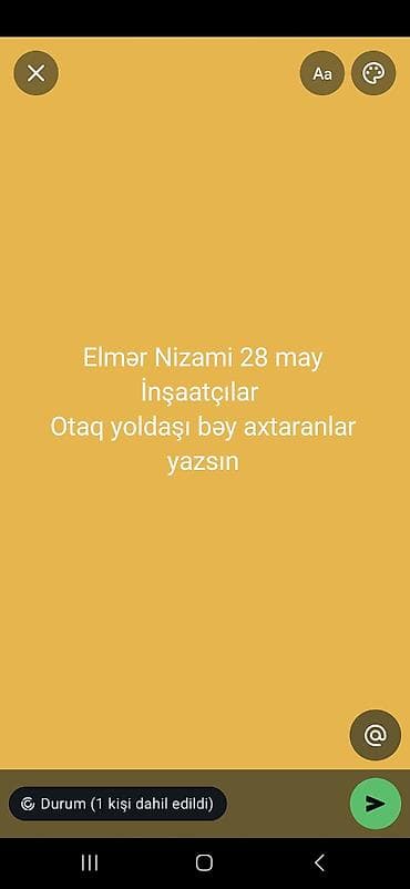 tap.az cəlilabad: Otaq yoldaşı axtaranlar yazsın — 1
