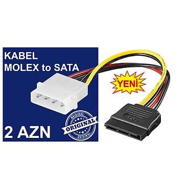 Masaüstü kompüterlər və komponentlər: Kabellər "MOLEX/SATA to SATA/MOLEX Original" MƏHSULLAR TAM — 3