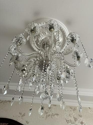 Çılçıraq, 10 və daha çox lampa, Xrustal