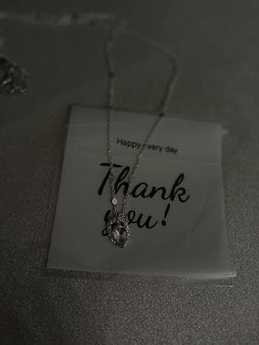 gümüşün qramı qiyməti 2024: Gümüş rəngli zərif boyunbağı - Zəncir: incə halqalı, arada kiçik — 1