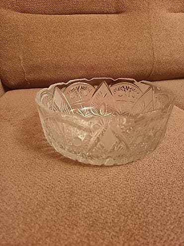 step deke: Xrustal şirniyyat qabı / meyvə nimçəsi - Material: qalın, şəffaf — 2