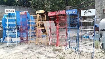 Mağaza vitrinləri üçün metal stendlər - Məhsul: Tel karkaslı, sərt