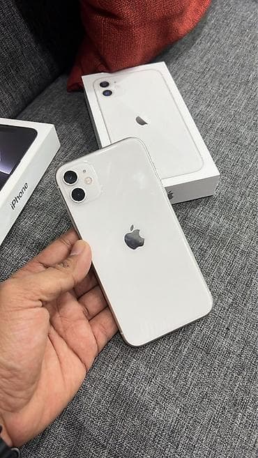 iphone simli qulaqlıq: IPhone 11, 128 GB, Ağ, Zəmanət, Face ID, Sənədlərlə — 1