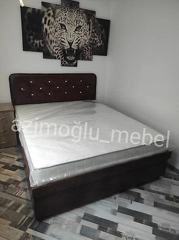 адр бишкек: Двуспальная кровать, С подъемным механизмом, Бесплатный матрас, Без выдвижных ящиков, Азербайджан, Дерево — 1
