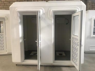 hazır evler konteyner: Ofısler ıdareler parklar ıcın tasarlanmıs polyester esaslı seyyar wc — 1