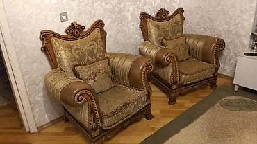 yardimli sekilleri: Klassik üslubda 3-lü dəst: 1 iki nəfərlik divan + 2 kreslo - Dizayn — 2