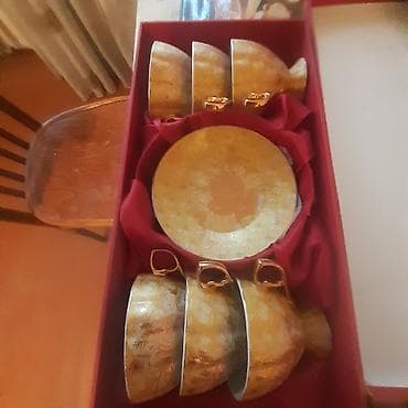 Çay dəsti, rəng - Qızılı