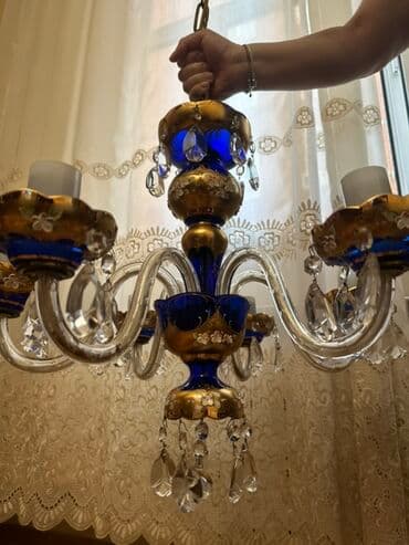 Çılçıraq, 5 lampa, Şüşə