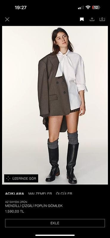 ZARA qadın köynəyi – model 2055/226 Yenidir etiketi uzerindedir — 8