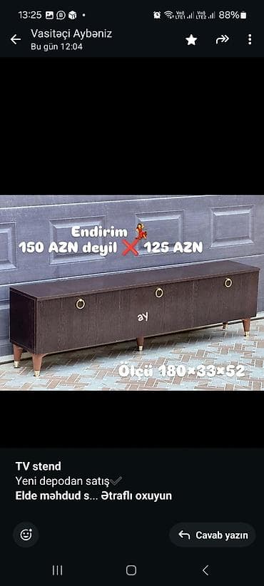 televizor atliqi: Siyirməsiz, Polkalı, Zəmanətsiz, Kredit yoxdur — 1