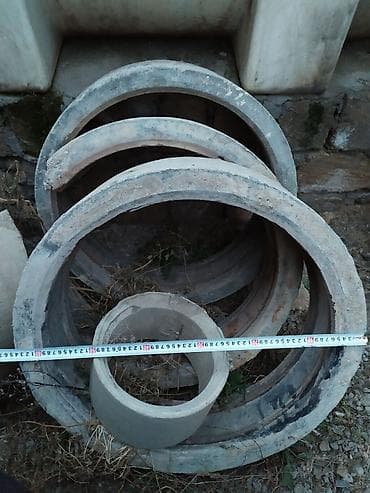 Santexnika: Beton halqa və kaman formalı elementlər dəsti
- Material: tökmə beton — 2