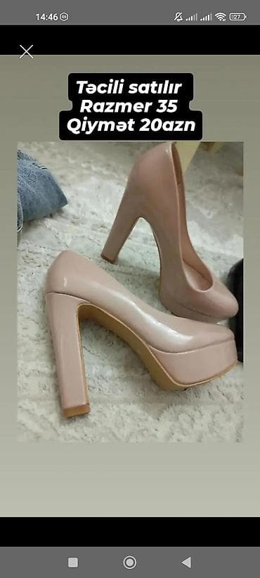 Təcili satılır – qadın tuflisi - Razmer: 35 - Qiymət: 20 AZN - Rəng