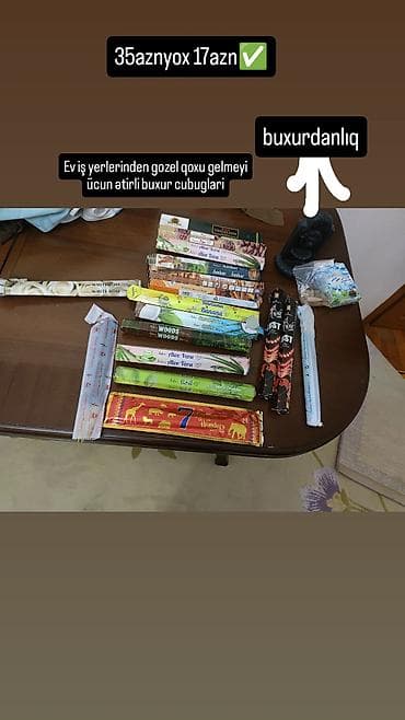 Aromatik buxur çubuqları dəsti + buxurdanlıq Məhsul: Ev və iş lalafo.az -da Aromatik buxur çubuqları dəsti + buxurdanlıq Məhsul: Ev və iş