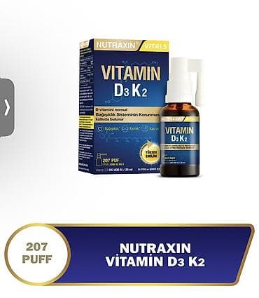 Vitamin D3 K2 Yenidir bağlı şəkildə 207püskürtmə Qiymət: 10AZN Bu