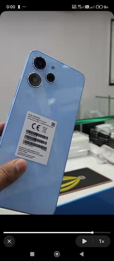 telefo: Məhsul: Smartfon - Rəng: Açıq mavi (parlaq arxa panel) - Korpus: Düz — 1