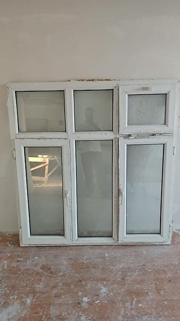 pendir: 1 ədəd PVC pəncərə bloku - Material: ağ rəngli PVC profil - Ölçü — 1