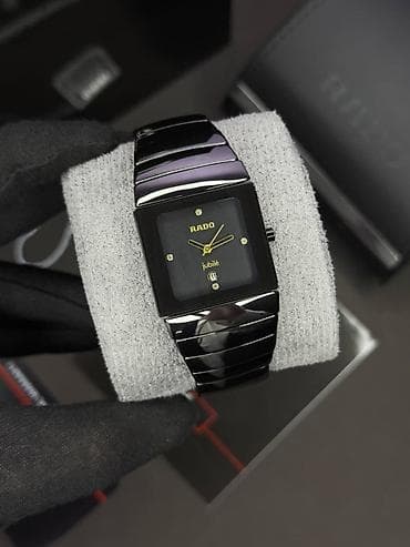 RADO Jubile kişi qol saatı - Korpus: düzbucaqlı, parlaq qara — 3