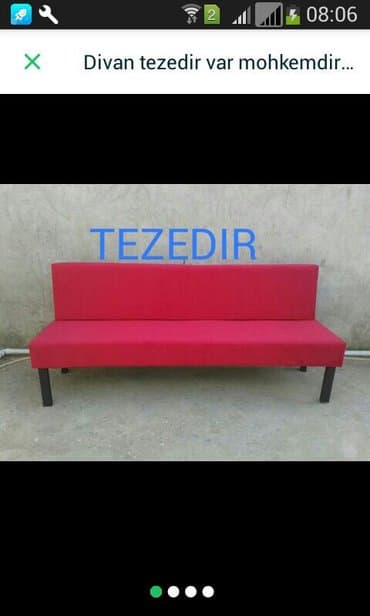 Divan mohkemdir TEZE uzunu 2 metr her olcude qolnan ve qolsuz koja ve