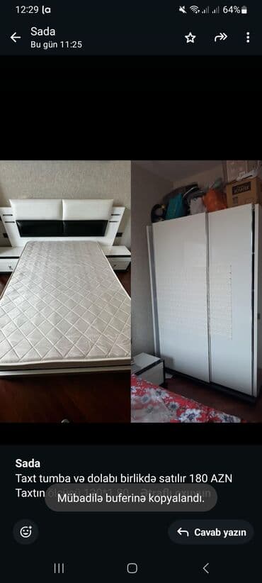 taxtı: *Sada* Taxt tumba və dolabı birlikdə satılır 180 AZN Taxtın — 1