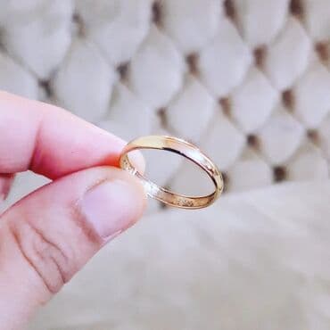 qaş sabitləyici: Alyans, Üzük, Sarı qızıl, 585 Əyar, Qaşsız — 2