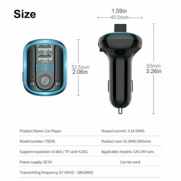 блютуз для автомагнитолы: Modulyator T829S led təzə! Karobkada! Qi̇ymət sondur!! Topdan və — 9