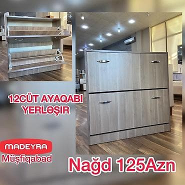 refler: 2 qapılı, Ağ, Taxta Ayaqqabı dolabı — 4