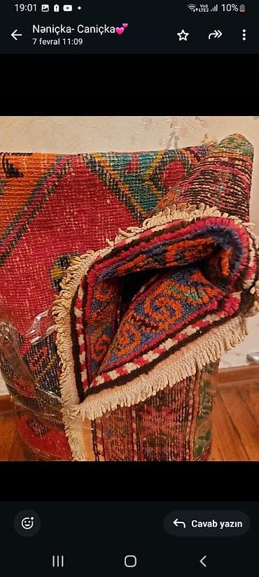 Xalça – əl toxuması, rəngarəng Şərq motivləri - Material: yun - — 1