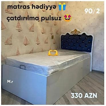 akril metbex mebelleri: Çarpayı yeni rəng seçimi var matras 🎁 — 1