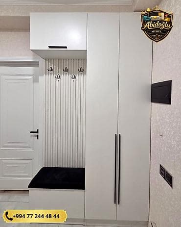 Yeni, 2 qapılı, Güzgülü, Rəngli, Açılan, Düz dolab
