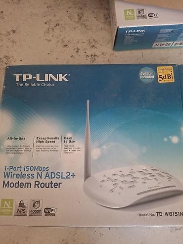 sony notebook 2020: TP-Link TD-W8151N – Wireless N ADSL2+ Modem Router Xüsusiyyətlər: - — 1