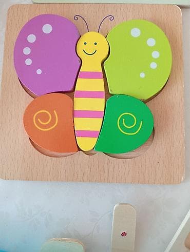 islemis taxta: Taxta uşaq tapmacaları dəsti - Material: hamar işlənmiş ağac, parlaq — 4