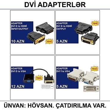 Masaüstü kompüterlər və komponentlər: Adapterlər/Konverterlər (Çeviricilər) 📍Ünvan: Bakı şəh, Suraxanı ray — 4