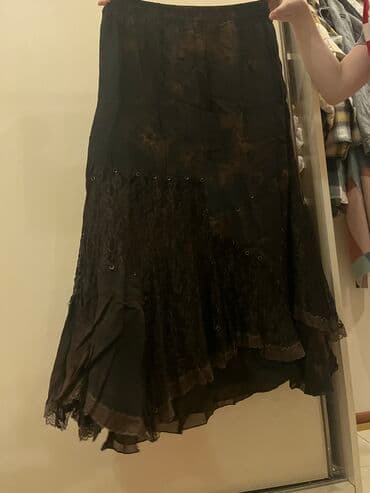 ağ qadın ətəkləri: Maksi Ətək, Stradivarius, Gipür, 2XL — 2