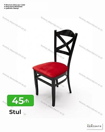 kohnə stul: Stul – restoran, kafe və ev istifadəsi üçün rahat oturacaq. - Korpus — 1