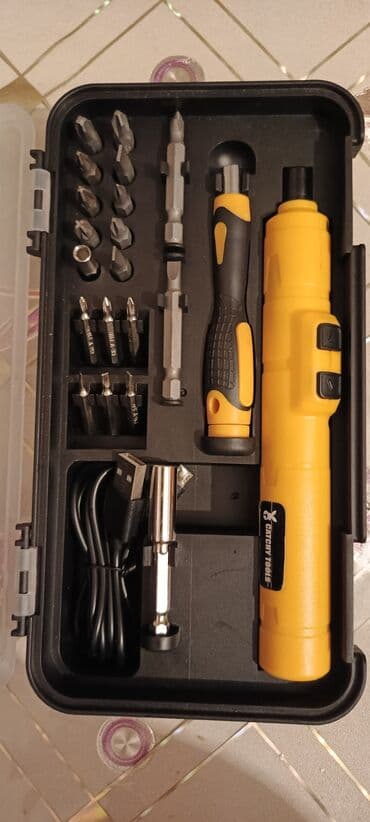 набор ножей: Şarjlı tornavida dəsti – çoxfunksiyalı, portativ və səliqəli plastik — 1