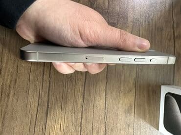 telefon case: IPhone 15 Pro, 128 GB, Natural Titanium, Sənədlərlə, Zəmanət, Face ID — 2