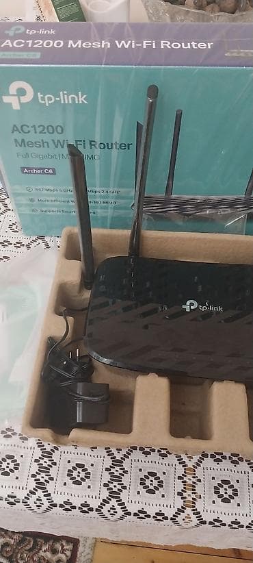 modem wifi: TP-Link Archer C6 AC1200 Mesh Wi‑Fi Router TP-Link markalı Archer C6 — 3