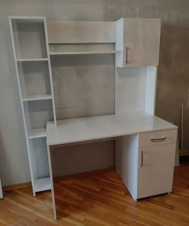 dəmir rəflər: Düz masa, Stulsuz, Polkalı, Siyirməli, Rusiya, Mat laminat — 1