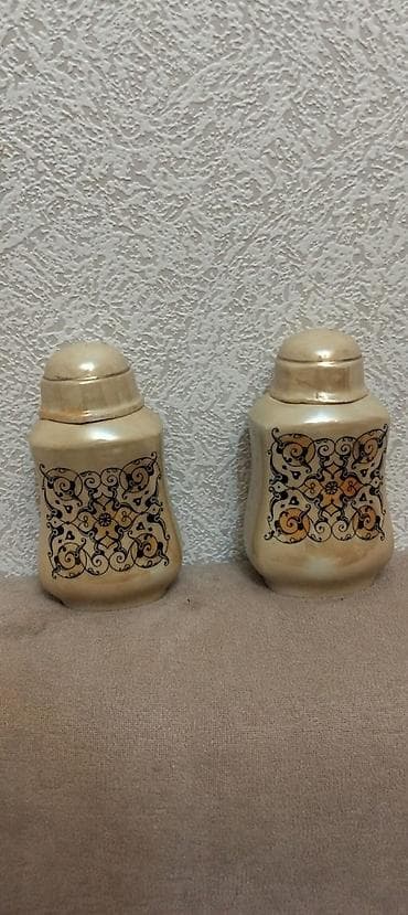 Ev və bağ: İki ədəd dekorativ qab dəsti - Material: keramika/porşelen tipli - — 1