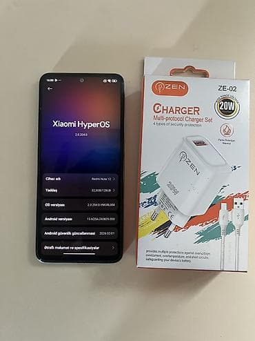 redmi ipad: Redmi Note 12, 128 GB, Barmaq izi, Face ID — 4