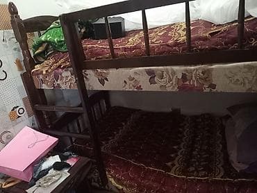 Oğlan və qız üçün, Çarpayı, Matras ilə, Siyirməsiz, Taxta