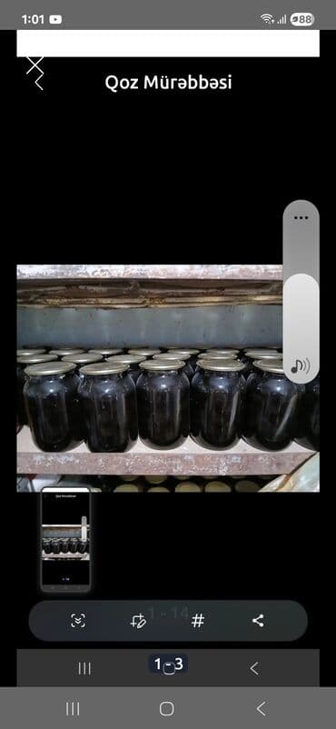 ananas murebbesi: Qoz mürəbbəsi1 kloyluqu 10 Manat - Tərkib: yaşıl qoz, şəkər, mixək və — 3