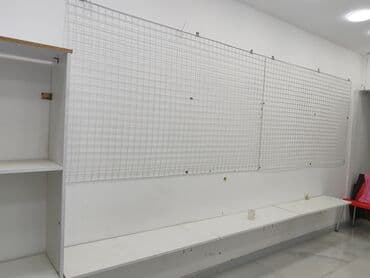 Mağaza üçün avadanlıq dəsti - Divar üçün metal tor panellər: Ağ