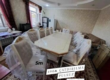stol desdi: Masa desti 6-ədəd stul 1-ədəd masa qiymət:490azn Çatdırılma pulsuz — 4
