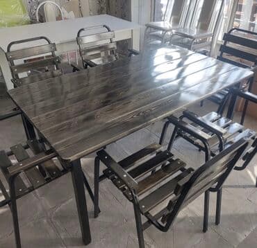 stol stul işlenmiş: Yeni, Kvadrat masa, 4 stul, Açılmayan, Stullar ilə, Taxta, Azərbaycan — 4